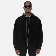 Men's Relaxed-Fit Suede Jacket