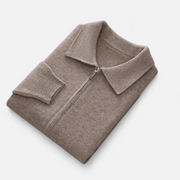 Men's Wool Zip-Up Sweater for Business
