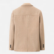 Men's Elegant Wool Blend Jacket with Business Lapel