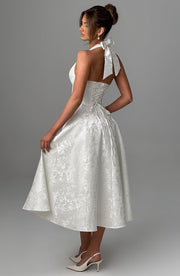 Clara | Women Wedding Guest Halter Midi Dress