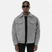 Men's Relaxed-Fit Suede Jacket
