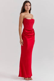 Joanna | Women Wedding Guest Strapless Maxi Dress