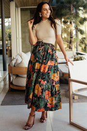 Melea Skirt | Navy Multi Floral
