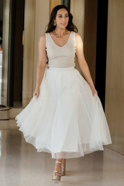 Mila Tulle Skirt | Cream