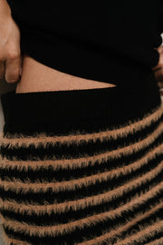 Mitzi Knit Midi Skirt | Black + Camel