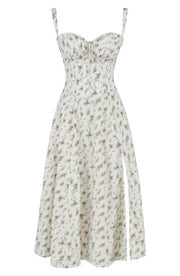 Bonnie | Floral Chic Corset Midi Dress