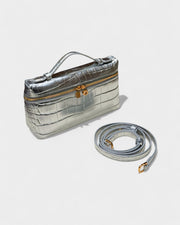 ADDIE Croc-Embossed Structured Bag