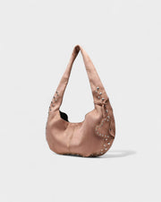 GELLA Heart Charm Studded Shoulder Bag