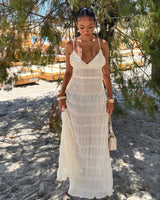 LEONA Pleated Maxi Dress