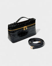 ADDIE Croc-Embossed Structured Bag