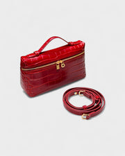 ADDIE Croc-Embossed Structured Bag