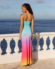 ROSANA Strapless Cut-Out Detail Maxi Dress