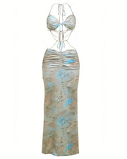 Zulema Chain Detail Cutout Maxi Dress