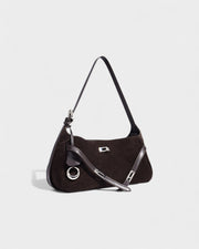 ELENA Turn-Lock Faux Suede Mini Bag