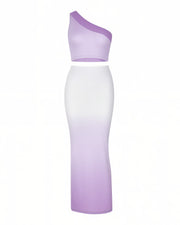 LUSSIANA Asymmetrical Top & Maxi Skirt