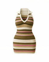 ROMANA Knit Crochet Halter Dress