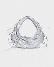 YONA Ruched Bow Shoulder Bag