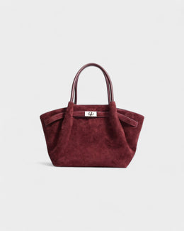 EVANNA Faux Suede Leather Shoulder Tote Bag
