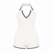 JEYNE Backless Halter Sleeveless Romper