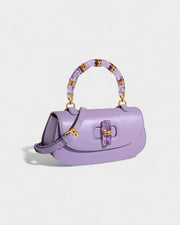 ZARLA Bamboo Handle Faux Leather Bag