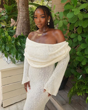 ANGELICA Knit Off-Shoulder Maxi Dress