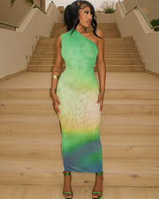 VAIDA Sleek One-Shoulder Maxi Dress