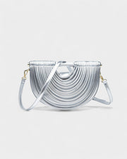 CANYA Textured Half-Moon Crossbody Clutch