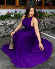 LORAINE Ruched Waist Maxi Dress