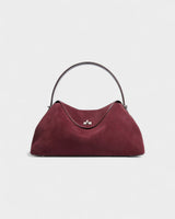 OLGA Structured Faux Suede Handle Bag