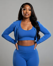 MARJORIE 3-Piece Zip Up Top & Flare Pants Set