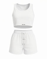 CHERRY Crop Tank & Drawstring Shorts Set