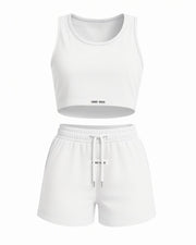 CHERRY Crop Tank & Drawstring Shorts Set