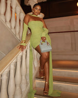 ANNE Strapless Mesh Mini Dress