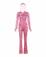 NOA Leopard Zip Up Top & Pants Set