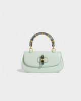 ZARLA Bamboo Handle Faux Leather Bag