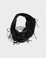 YONA Ruched Bow Shoulder Bag