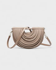 CANYA Textured Half-Moon Crossbody Clutch