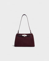 NINYA Faux Suede & Leather Handbag