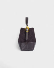 ELVIERA Quilted Faux Suede Handle Bag