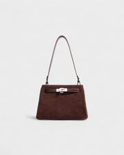 NINYA Faux Suede & Leather Handbag