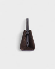 SOLARA Faux Suede Buckle Strap Tote Bag