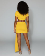 AUREN Ring Detail Crop Top & Skirt Set