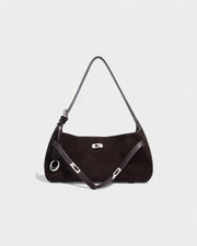 ELENA Turn-Lock Faux Suede Mini Bag