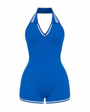JEYNE Backless Halter Sleeveless Romper