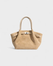 EVANNA Faux Suede Leather Shoulder Tote Bag