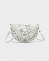 CANYA Textured Half-Moon Crossbody Clutch
