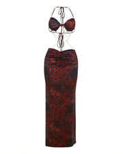 Zulema Chain Detail Cutout Maxi Dress