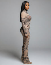 KORI Mesh Printed Jumpsuit