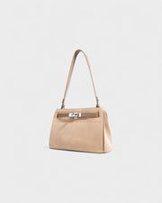 NINYA Faux Suede & Leather Handbag