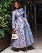 MIRASOL Long Sleeve Pleated Midi Dress